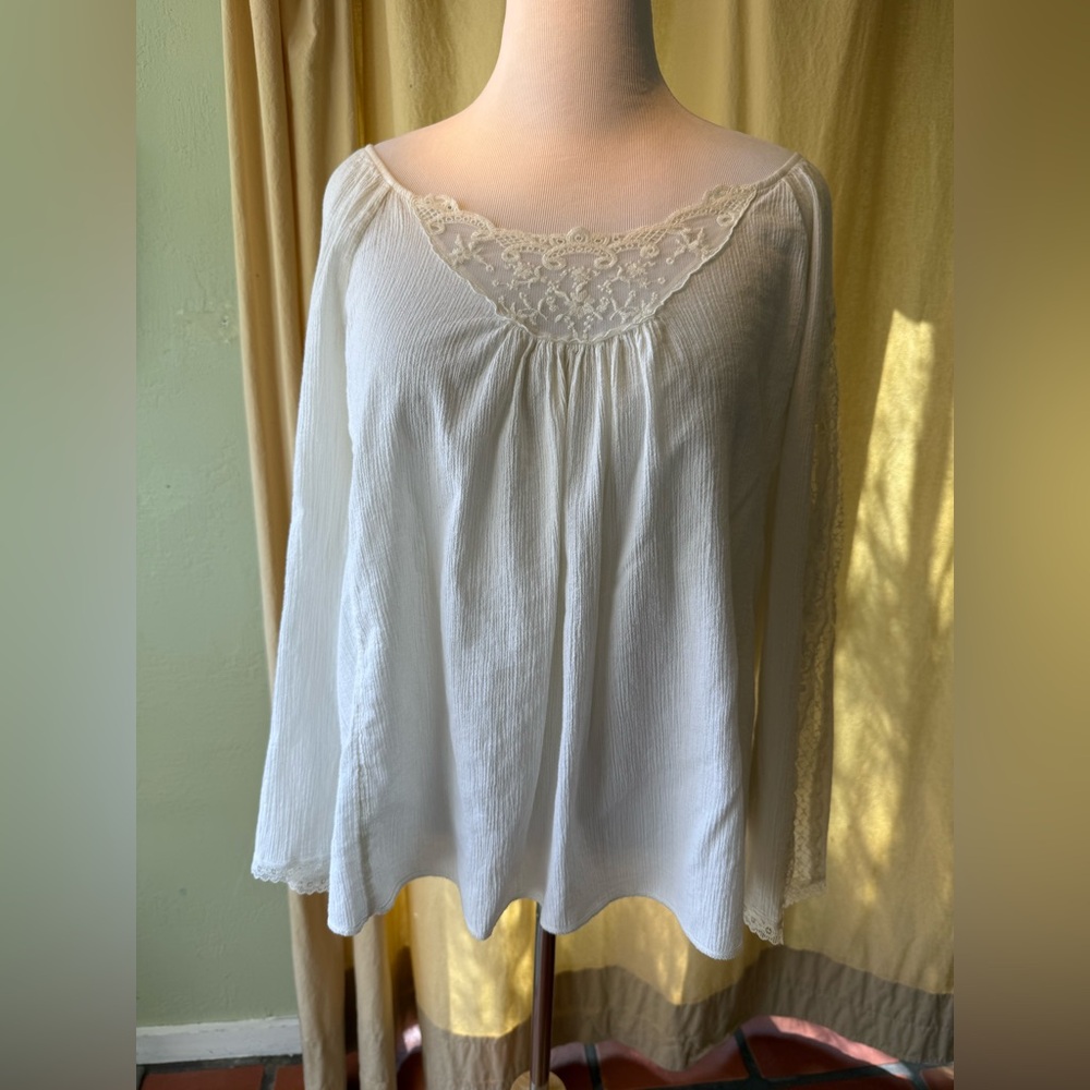 Venezia Ivory Cotton Blouse
